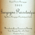 ブルゴーニュ・パストゥグラン　2005ドメーヌ・ド・シャソルネイ