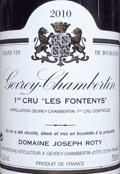 ジュブレ・シャンベルタン1er Cru フォントニー 2010ジョセフ・ロティ